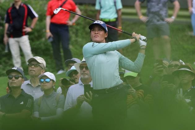 HSBC Women s World Championship, WM, Weltmeisterschaft - Round Three Celine Boutier of France is in action during round three of the HSBC Women s World Championship at Sentosa Golf Club in Singapore, on March 2, 2024. Singapore Singapore  Copyright: xSuhaimixAbdullahx originalFilename:abdullah-notitle240302_npOhm.jpg