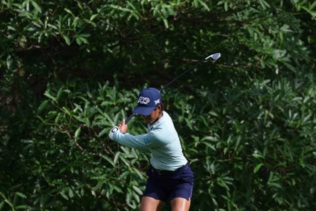 HSBC Women s World Championship, WM, Weltmeisterschaft - Round Three Celine Boutier of France is in action during round three of the HSBC Women s World Championship at Sentosa Golf Club in Singapore, on March 2, 2024. Singapore Singapore  Copyright: xSuhaimixAbdullahx originalFilename:abdullah-notitle240302_npPLW.jpg