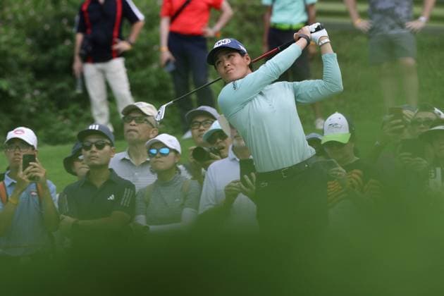 HSBC Women s World Championship, WM, Weltmeisterschaft - Round Three Celine Boutier of France is in action during round three of the HSBC Women s World Championship at Sentosa Golf Club in Singapore, on March 2, 2024. Singapore Singapore  Copyright: xSuhaimixAbdullahx originalFilename:abdullah-notitle240302_nptbz.jpg