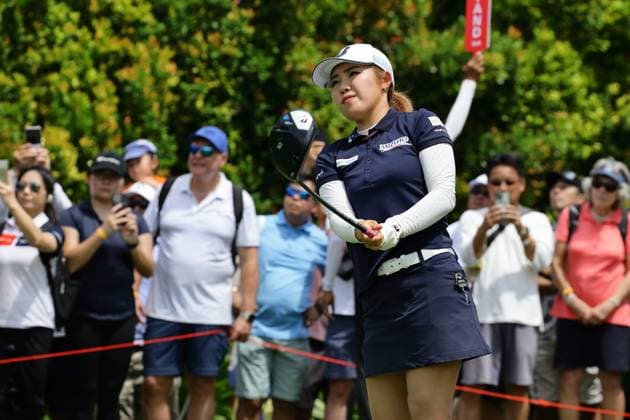 HSBC Women s World Championship, WM, Weltmeisterschaft - Round Three Ayaka Furue of Japan is in action during round three of the HSBC Women s World Championship at Sentosa Golf Club in Singapore, on March 2, 2024. Singapore Singapore  Copyright: xSuhaimixAbdullahx originalFilename:abdullah-notitle240302_npuvu.jpg