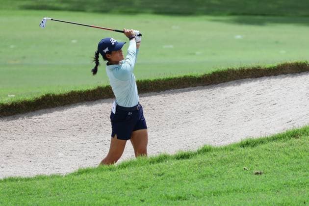 HSBC Women s World Championship, WM, Weltmeisterschaft - Round Three Celine Boutier of France is in action during round three of the HSBC Women s World Championship at Sentosa Golf Club in Singapore, on March 2, 2024. Singapore Singapore  Copyright: xSuhaimixAbdullahx originalFilename:abdullah-notitle240302_npxjK.jpg