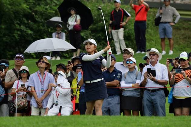 HSBC Women s World Championship, WM, Weltmeisterschaft - Round Three Ayaka Furue of Japan is in action during round three of the HSBC Women s World Championship at Sentosa Golf Club in Singapore, on March 2, 2024. Singapore Singapore  Copyright: xSuhaimixAbdullahx originalFilename:abdullah-notitle240302_npYwB.jpg