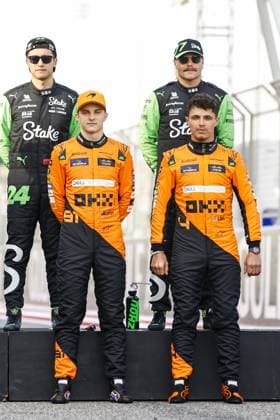 PIASTRI Oscar (aus), McLaren F1 Team MCL38, portrait NORRIS Lando (gbr), McLaren F1 Team MCL38, portrait during the Formula 1 Gulf Air Bahrain Grand Prix 2024, 1st round of the 2024 FIA Formula One World Championship, WM, Weltmeisterschaft from February 29 to March 2, 2024 on the Bahrain International Circuit, in Sakhir, Bahrain - F1 - BAHRAIN GRAND PRIX 2024 DPPI Panoramic 240302_R01_BAHRAIN__BR35045