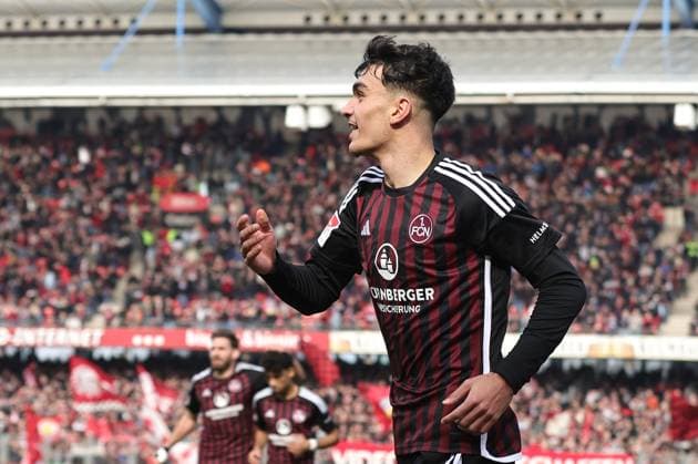 02 03 2024 Soccer Season 2023 2024 2 Soccer Bundesliga 24 Matchday 1 FC Nürnberg FCN Club BTSV Eintracht Braunschweig EBS Sportfoto Zink DaMa xdaxmax DFL regulations prohibit any use of photographs as image sequences and or quasi video only for editorial use Jubel Freude Torjubel nach Tor zum 2 0 Can Yilmaz Uzun 42, 1 FC Nürnberg FCN jubelt freut sich Torschütze Can Yilmaz Uzun 42, 1 FC Nürnberg FCN
