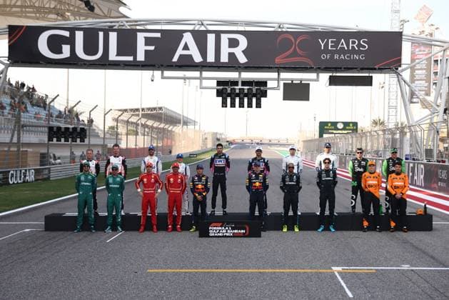 F1 Bahrain Grand Prix 2024 Drivers pose for a photo ahead of the Formula 1 Bahrain Grand Prix at Sakhir Circuit in Sakhir, Bahrain on March 2, 2024. Sakhir Bahrain  Copyright: xJakubxPorzyckix originalFilename:porzycki-f1bahrai240302_np4te.jpg