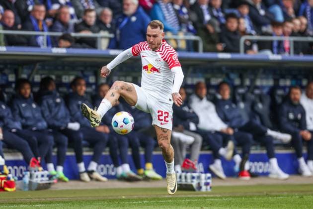 02 03 2024, Football, 1 Bundesliga, 24 Matchday, Season 2023 2024, VfL Bochum RB Leipzig, David Raum RB Leipzig Bochum Vonovia Ruhrstadion NRW Germany xRHR PHOTO TRx Copyright: RHR-FOTOx RHR-FOTO TR