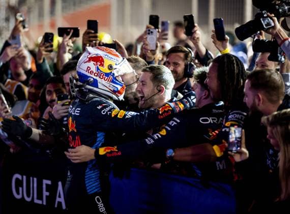 BAHRAIN - Max Verstappen (Red Bull Racing) wins the Bahrain Grand Prix. ANP REMKO DE WAAL Race 2024 2025 xVIxANPxSportx xxANPxIVx 492624399 originalFilename: 492624399.jpg