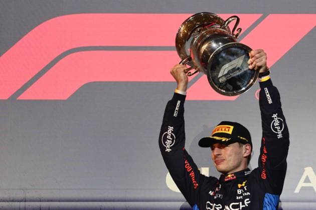 F1 Bahrain Grand Prix 2024 Max Verstappen of Red Bull Racing at podium after the Formula 1 Bahrain Grand Prix at Sakhir Circuit in Sakhir, Bahrain on March 2, 2024. Sakhir Bahrain  Copyright: xJakubxPorzyckix originalFilename:porzycki-f1bahrai240302_np4tp.jpg
