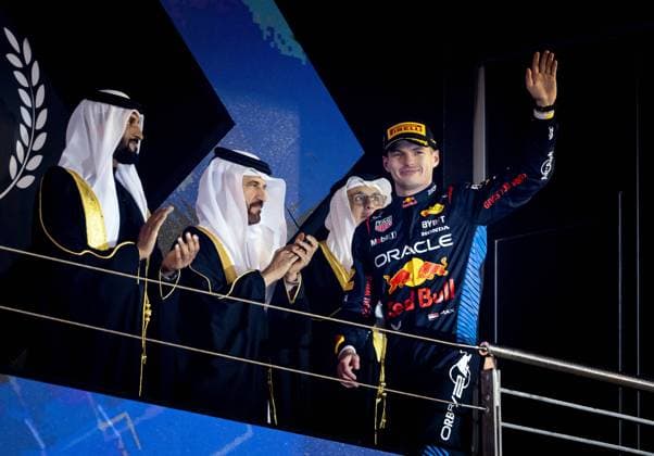 BAHRAIN - Max Verstappen (Red Bull Racing) wins the Bahrain Grand Prix. ANP REMKO DE WAAL Race 2024 2025 xVIxANPxSportx xxANPxIVx 492626537 originalFilename: 492626537.jpg
