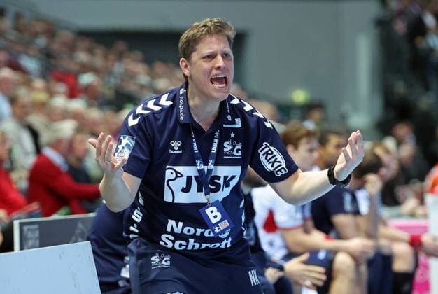 02 03 2024, xovx, Handball Liqui Moly Handball Bundesliga, HSG Wetzlar SG Flensburg Handewitt Coach Nicolej Krickau SG Flensburg Handewitt Wetzlar Buderus Arena Hessen Germany EN