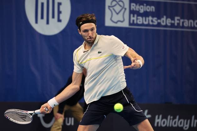 Arthur RINDERKNECH lors du Play In Challenger Lille 2024 ATP, Tennis Herren Challenger Tour, le 2 mars 2024 TENNIS : PLAY IN CHALLENGER LILLE 02 03 2024 LaurentSanson Panoramic 