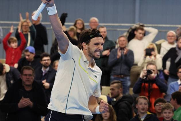 Arthur RINDERKNECH lors du Play In Challenger Lille 2024 ATP, Tennis Herren Challenger Tour, le 2 mars 2024 TENNIS : PLAY IN CHALLENGER LILLE 02 03 2024 LaurentSanson Panoramic 