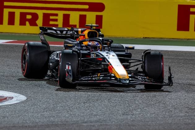 SAKHIR, BAHRAIN: Max Verstappen, racing for the Red Bull Racing team during the 2024 Formula 1 Bahrain Grand Prix at the Bahrain International Circuit in Sakhir, Bahrain
