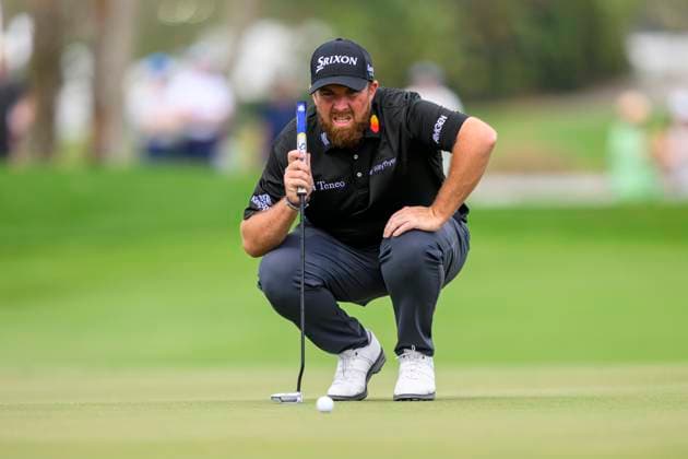 PALM BEACH GARDENS, FL - MARCH 02: Shane Lowry of Ireland lines up his putt at the tenth hole during the third round of Cognizant Classic in The Palm Beaches at PGA, Golf Herren National Resort the Champion Course on March 2, 2024 in Palm Beach Gardens, Florida.(Photo by Doug Murray Icon Sportswire) GOLF: MAR 02 PGA Cognizant Classic in The Palm Beaches EDITORIAL USE ONLY Icon79620240302013