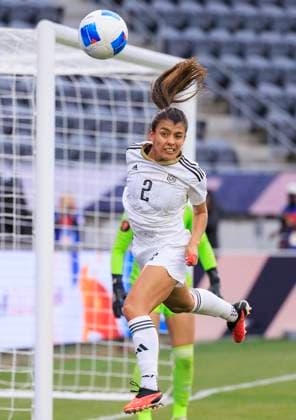March 2, 2024, Carson, California, USA: Gabriela Guillen 2 of Costa Rica heads a ball out during the 2024 Concacaf W Gold Cup Quarterfinal match against the CanadaÃ‚Âº on Saturday March 2, 2024 at BMO Stadium, in Los Angeles California. JAVIER ROJAS PI Carson U.S - ZUMAp124 20240302_zaa_p124_009 Copyright: xJavierxRojasx