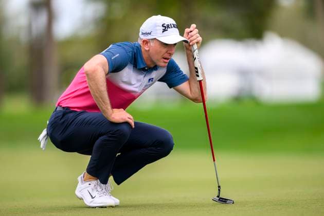 PALM BEACH GARDENS, FL - MARCH 02: Martin Laird of Scotland lines up his putt at the tenth hole during the third round of Cognizant Classic in The Palm Beaches at PGA, Golf Herren National Resort the Champion Course on March 2, 2024 in Palm Beach Gardens, Florida.(Photo by Doug Murray Icon Sportswire) GOLF: MAR 02 PGA Cognizant Classic in The Palm Beaches EDITORIAL USE ONLY Icon79620240302039