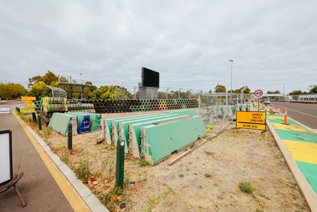 March 3, 2024, Melbourne, Victoria, Australia: MELBOURNE, AUSTRALIA - MARCH 03 2024: Track build and preparations for the 2024 Formula 1 Australian Grand Prix to be held on March 21 to April 24 2024. Melbourne Australia - ZUMAp121 20240303_zsp_p121_013 Copyright: xChrisxPutnamx
