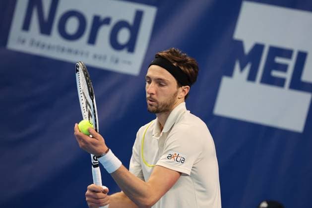 Arthur RINDERKNECH lors de la finale du Play In Challenger Lille 2024 ATP, Tennis Herren Challenger Tour, le 3 mars 2024 TENNIS : PLAY IN CHALLENGER LILLE FINALE 03 03 2024 LaurentSanson Panoramic 