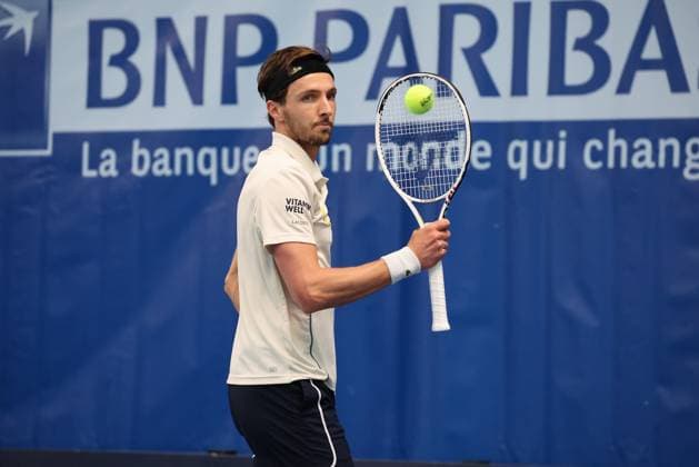 Arthur RINDERKNECH lors de la finale du Play In Challenger Lille 2024 ATP, Tennis Herren Challenger Tour, le 3 mars 2024 TENNIS : PLAY IN CHALLENGER LILLE FINALE 03 03 2024 LaurentSanson Panoramic 