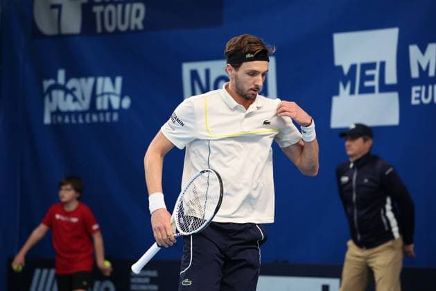 Arthur RINDERKNECH lors de la finale du Play In Challenger Lille 2024 ATP, Tennis Herren Challenger Tour, le 3 mars 2024 TENNIS : PLAY IN CHALLENGER LILLE FINALE 03 03 2024 LaurentSanson Panoramic 