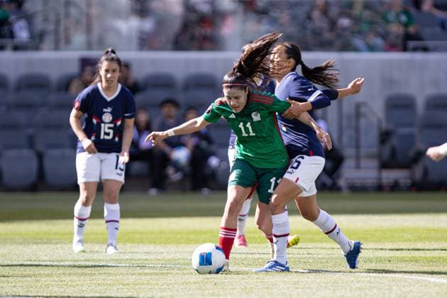 RECORD DATE NOT STATED Concacaf W Gold Cup 2024 Mexico vs Paraguay Lizbeth Ovalle of Mexico during the Quarter-finals match between Mexico and Paraguay as part of the Concacaf Womens Gold Cup 2024, at BMO Stadium on March 03, 2024 in Los Angeles, California, United States. LOS ANGELES CALIFORNIA UNITED STATES  Copyright: xCarlosxZepedax 20240303163730_CWGC_2024_CF_MEX_PAR_OVALLE111