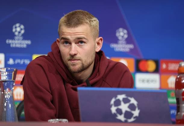 Munich, Germany 04 March 2024 Football, Men, Bundesliga, Season 2023 2024, FC Bayern Munich, Press conference Pictured here Matthijs de Ligt FC Bayern Munich at the press conference