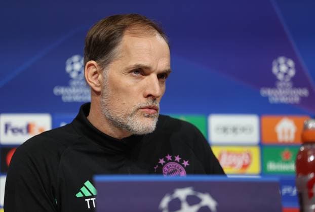Munich, Germany 04 March 2024 Football, Men, Bundesliga, Season 2023 2024, FC Bayern Munich, Press conference Here in the picture Thomas Tuchel, coach FC Bayern Munich at the press conference, listening, looking, concentrated