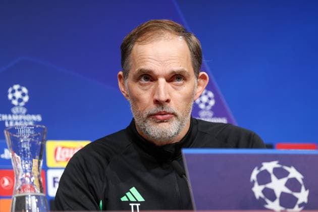 Thomas Tuchel FC Bayern Muenchen, Head coach at the press conference, International press conference FC Bayern Muenchen, Football, UEFA Champions League, Round of 16 second leg, Season 23 24, 04 03 2024 , International press conference FC Bayern Muenchen, Football, UEFA Champions League, Round of 16 second leg, Season 23 24, 04 03 2024 Muenchen Copyright: xEibner-Pressefoto JennixMaulx EP_JML