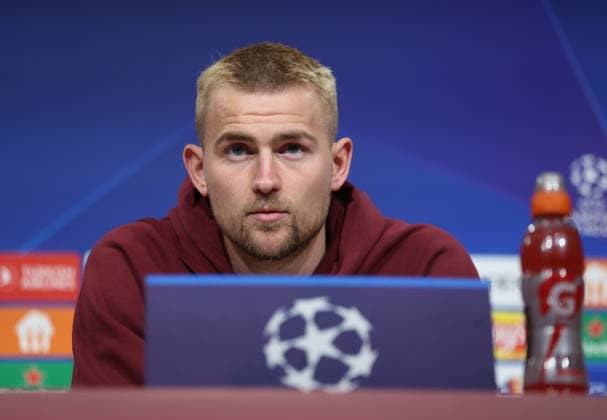 Munich, Germany 04 March 2024 Football, Men, Bundesliga, Season 2023 2024, FC Bayern Munich, Press conference Pictured here Matthijs de Ligt FC Bayern Munich at the press conference