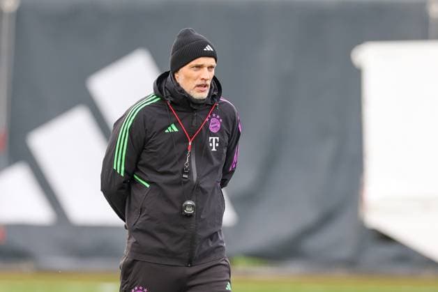 Head coach Thomas Tuchel FC Bayern Muenchen on the pitch, final training, FC Bayern Muenchen, Champions League, football, round of 16, second leg, 04 03 2024 Muenchen Bayern Germany Copyright: xkolbert-press ChristianxKolbertx
