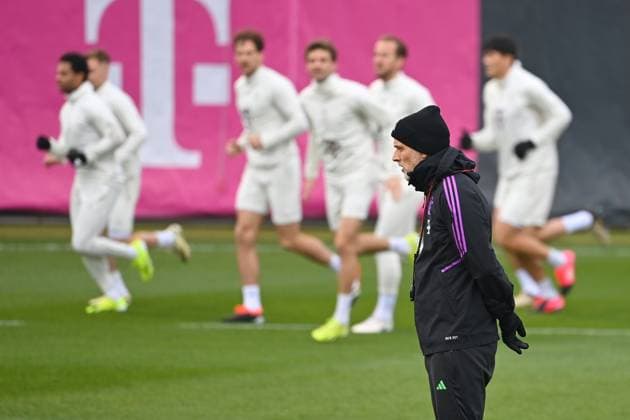 Coach Thomas TUCHEL Bayern Muenchen , Football Champions League FINAL TRAINING before round of 16 return match FC Bayern Muenchen Lazio Rome on 04 03 2024