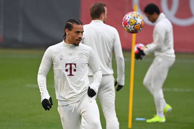Leroy SANE Bayern Muenchen on the ball,Soccer Champions League FINAL TRAINING before round of 16 return match FC Bayern Muenchen Lazio Rome on 04 03 2024
