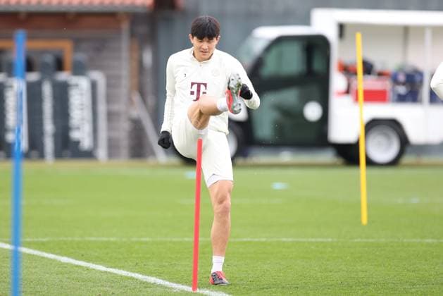 Min jae Kim 3 FC Bayern Muenchen at final training, final training, FC Bayern Muenchen, Champions League, football, round of 16, second leg, 04 03 2024 Muenchen Bayern Germany Copyright: xkolbert-press ChristianxKolbertx