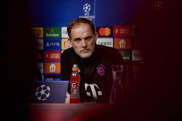 Soccer, UEFA Champions League, 20240304, Press conference FC Bayern Munich SS Lazio Rome In the picture Coach of FC Bayern Munich Thomas TUCHEL listens to questions about covert view Munich Allianz Arena Bayern Germany Copyright: Passion2Press MarkusxFischerx