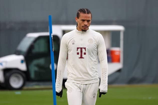 Leroy Sane FC Bayern Muenchen, 10 , Final training FC Bayern Muenchen, Football, UEFA Champions League, Round of 16 second leg, Season 23 24, 04 03 2024, Final training FC Bayern Muenchen, Football, UEFA Champions League, Round of 16 second leg, Season 23 24, 04 03 2024 Muenchen Copyright: xEibner-Pressefoto JennixMaulx EP_JML