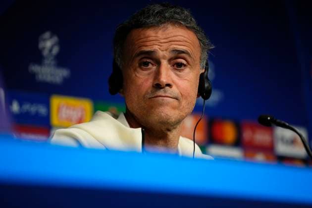 Paris Saint-Germain Training Session And press conference, PK, Pressekonferenz - UEFA Champions League 2023 24 Paris Saint-Germain s Spanish head coach Luis Enrique gives a press conference on the eve of their UEFA Champions League last 16 second leg football match against Real Sociedad at the Reale Arena stadium in San Sebastian on March 4, 2024 Bilbao Spain  Copyright: xJosexBretonx originalFilename:breton-parissai240304_npbIa.jpg