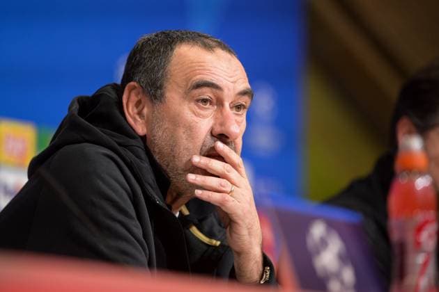 Soccer, UEFA Champions League, 20240304, Press conference FC Bayern Munich SS Lazio Rome In the picture Coach of SS Lazio Rome Maurizio SARRI Munich Allianz Arena Bayern Germany Copyright: Passion2Press MarkusxFischerx