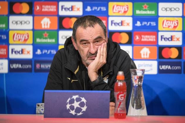 Soccer, UEFA Champions League, 20240304, Press conference FC Bayern Munich SS Lazio Rome In the picture Coach of SS Lazio Rome Maurizio SARRI Munich Allianz Arena Bayern Germany Copyright: Passion2Press MarkusxFischerx