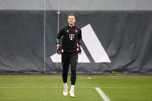 Manuel Neuer FC Bayern Muenchen, 01 , Final training FC Bayern Muenchen, Football, UEFA Champions League, Round of 16 second leg, Season 23 24, 04 03 2024, Final training FC Bayern Muenchen, Football, UEFA Champions League, Round of 16 second leg, Season 23 24, 04 03 2024 Muenchen Copyright: xEibner-Pressefoto JennixMaulx EP_JML