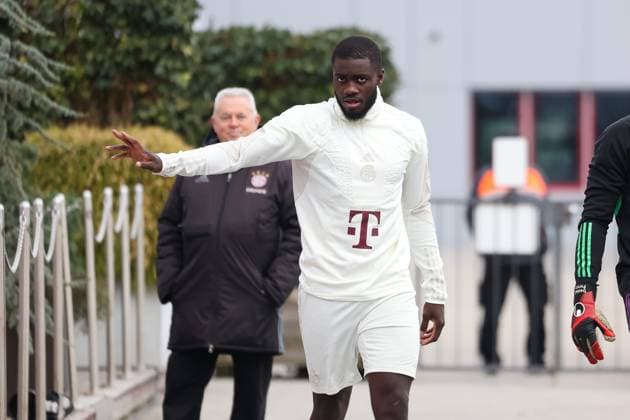 Dayot Upamecano FC Bayern Muenchen, 02 , Final training FC Bayern Muenchen, Football, UEFA Champions League, Round of 16 second leg, Season 23 24, 04 03 2024, Final training FC Bayern Muenchen, Football, UEFA Champions League, Round of 16 second leg, Season 23 24, 04 03 2024 Muenchen Copyright: xEibner-Pressefoto JennixMaulx EP_JML