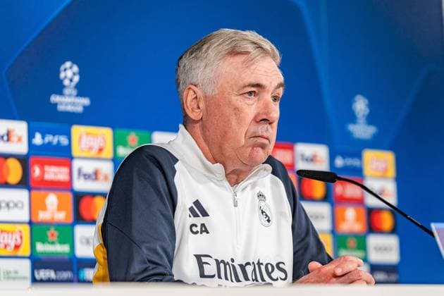 Carlo Ancelotti Real Madrid, Head Coach Final training Real Madrid before Real Madrid vs RB Leipzig, Football, UEFA Champions League, Round of 16, 05 03 2024 Final training Real Madrid before Real Madrid vs RB Leipzig, Football, UEFA Champions League, Round of 16, 05 03 2024 Madrid Copyright: xEibner-Pressefoto BahhoxKarax EP_BKA
