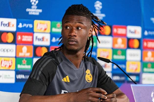 Eduardo Camavinga Final training Real Madrid before Real Madrid vs RB Leipzig, Football, UEFA Champions League, Round of 16, 05 03 2024 Final training Real Madrid before Real Madrid vs RB Leipzig, Football, UEFA Champions League, Round of 16, 05 03 2024 Madrid Copyright: xEibner-Pressefoto BahhoxKarax EP_BKA