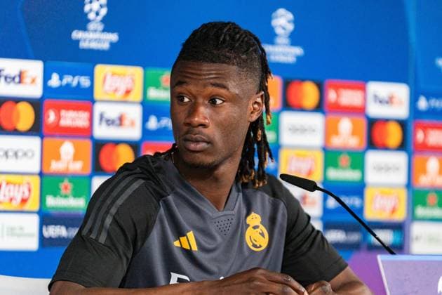 Eduardo Camavinga Final training Real Madrid before Real Madrid vs RB Leipzig, Football, UEFA Champions League, Round of 16, 05 03 2024 Final training Real Madrid before Real Madrid vs RB Leipzig, Football, UEFA Champions League, Round of 16, 05 03 2024 Madrid Copyright: xEibner-Pressefoto BahhoxKarax EP_BKA