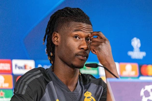 Eduardo Camavinga Final training Real Madrid before Real Madrid vs RB Leipzig, Football, UEFA Champions League, Round of 16, 05 03 2024 Final training Real Madrid before Real Madrid vs RB Leipzig, Football, UEFA Champions League, Round of 16, 05 03 2024 Madrid Copyright: xEibner-Pressefoto BahhoxKarax EP_BKA