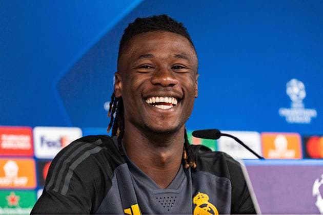 Eduardo Camavinga Final training Real Madrid before Real Madrid vs RB Leipzig, Football, UEFA Champions League, Round of 16, 05 03 2024 Final training Real Madrid before Real Madrid vs RB Leipzig, Football, UEFA Champions League, Round of 16, 05 03 2024 Madrid Copyright: xEibner-Pressefoto BahhoxKarax EP_BKA