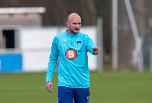 Soccer, Men, Season 2023 2024, 1 Bundesliga, Hertha BSC, Training, Toni Leistner Hertha BSC , 05 03 2024, Copyright: xSebastianxRäppold MatthiasxKochx