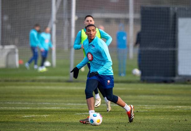 Soccer, Men, Season 2023 2024, 1 Bundesliga, Hertha BSC, Training, Bradley Ibrahim Hertha BSC , 05 03 2024, Copyright: xSebastianxRäppold MatthiasxKochx