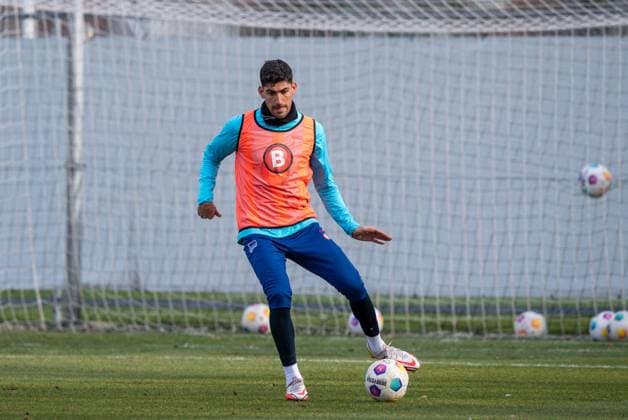 Football, Men, Season 2023 2024, 1 Bundesliga, Hertha BSC, Training, Andreas Bouchalakis Hertha BSC , 05 03 2024, Copyright: xSebastianxRäppold MatthiasxKochx
