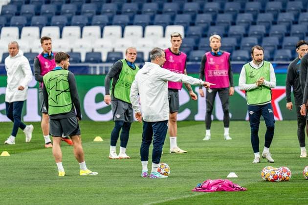 Marco Rose RB Leipzig, Coach Final training Real Madrid before Real Madrid vs RB Leipzig, Football, UEFA Champions League, Round of 16, 05 03 2024 Final training Real Madrid before Real Madrid vs RB Leipzig, Football, UEFA Champions League, Round of 16, 05 03 2024 Madrid Copyright: xEibner-Pressefoto BahhoxKarax EP_BKA