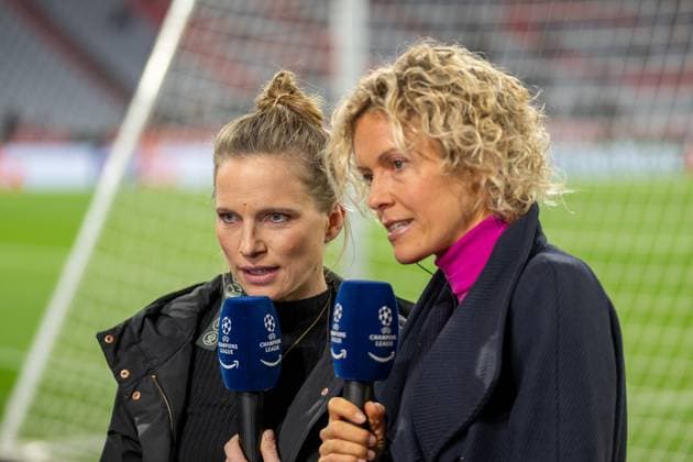 Tabea Kemme, Annika Zimmermann, GER, FC Bayern Muenchen FCB vs Lazio Rome SSL , Football, UEFA Champions League, Round of 16 second leg, 2023 2024 season, 05 03 2024, DFB DFL regulations prohibit any use of photographs as image sequences and or quasi video , GER, FC Bayern Muenchen FCB vs Lazio Rome SSL , Football, UEFA Champions League, Round of 16 second leg, 2023 2024 season, 05 03 2024 Muenchen Copyright: xEibner-Pressefoto SaschaxWaltherx EP_EER